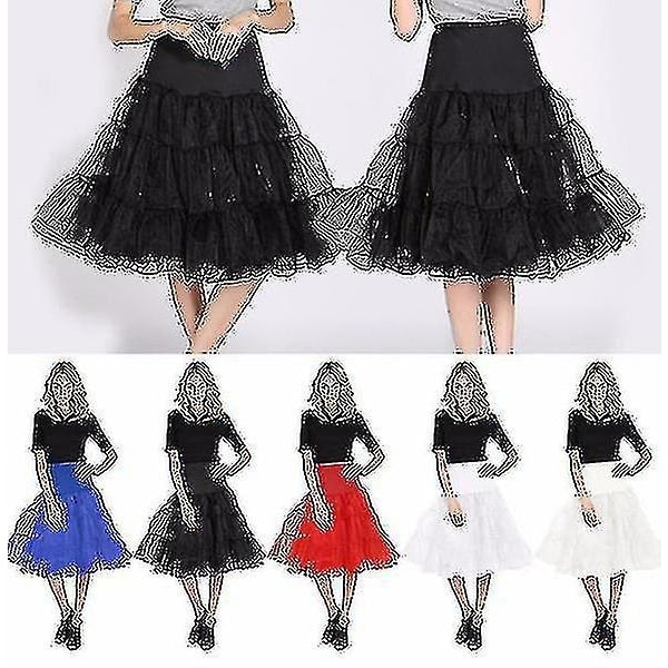 26\" retro alushame/50-luvun swing vintage alushame/rockabilly tutu/hieno tyllihame Wyelv Rose L - XXL 16 - 22
