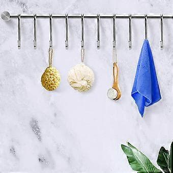 1 pc Wall Mounted Stainless Steel Rack Multifunctional Kitchen Wall Hanger