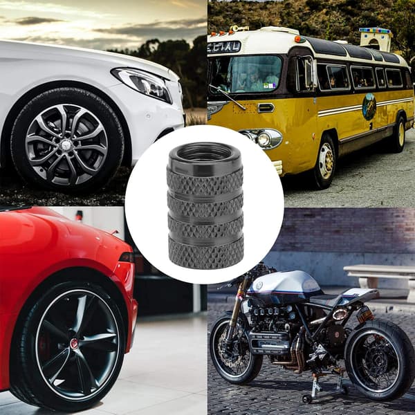 Aluminium dækventilhætter, dækventilhætte med gummiring