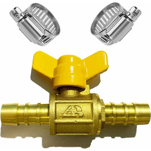 Tovejs kugleventil med modhager (til 10mm-11mm ID-rør)