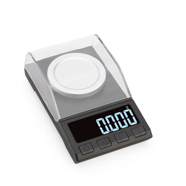 Mini Digital Precision Scale 10g 0.001g, Pocket Scale with 7 Units, Tare and Windshield, Black
