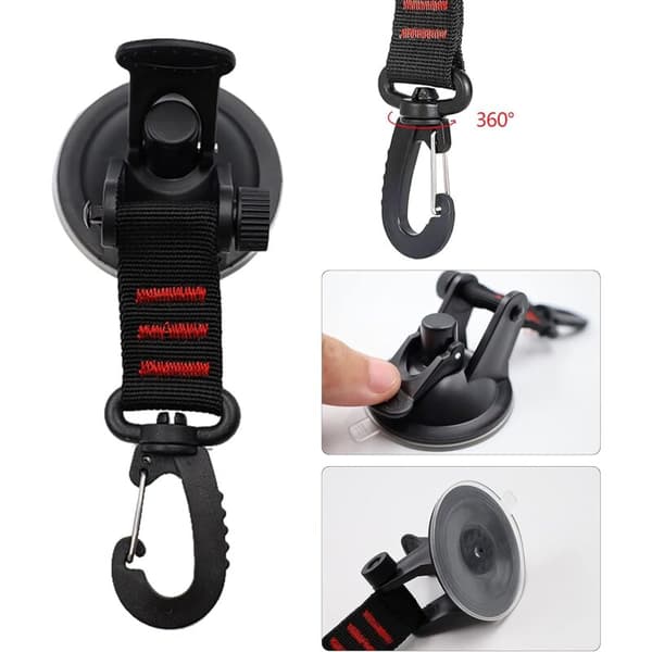 Suction Cup Camping Set, 4 Suction Cups for Car Side Awnings, RV, Household, Workshop/Multifunctional Suction Cup/Powerful Suction Hooks-