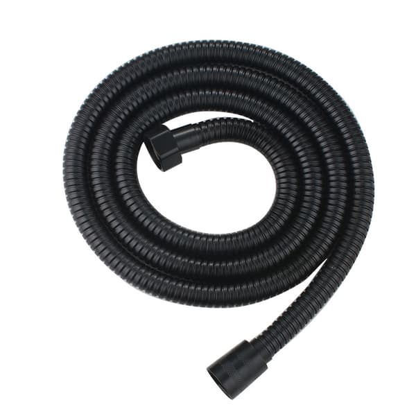 Dusjslange svart 1,5m lang, rustfritt stål, fleksibel dusj