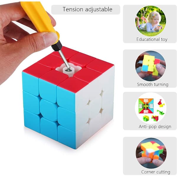 Speed Cube 3x3 3x3x3 Stickerless Magic Puzzle Speed Cube