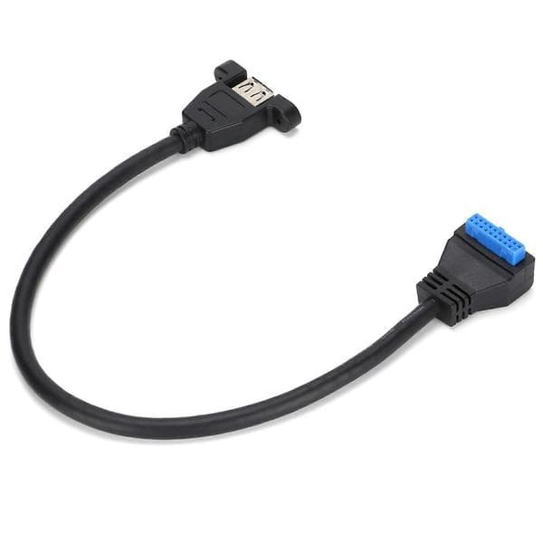 Practical and Beautiful Adapter Cable USB 3.0 Single Port A Female to 20-Pin High-Speed ABS Data