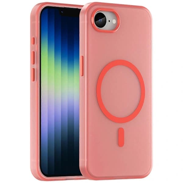 Case for iPhone 16e TPU+PC Back Matte Transparent Design - Red