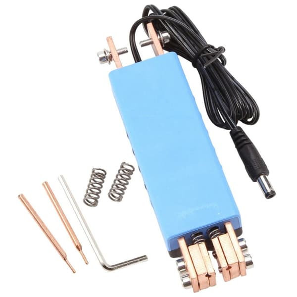 Integrated Spot Welder with Automatic Trigger for 18650 Battery Welding Mini Spot Welder (Blue)