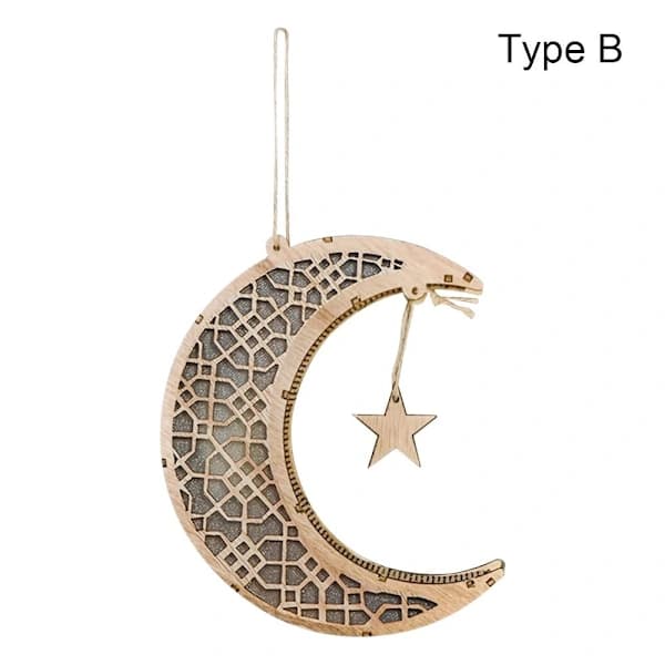 EID Mubarak Lys Måneformet Nattlampe B B