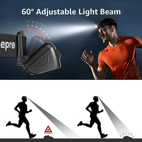 LED hodelykt, 2 stk 800 L LED og bevegelsessensor