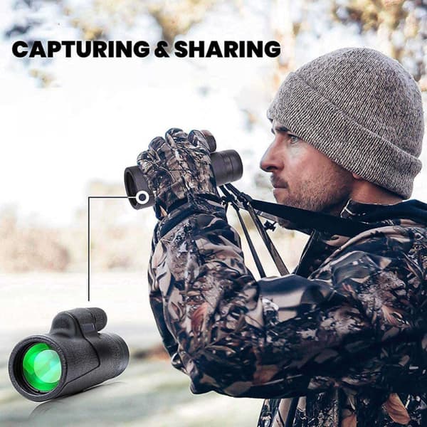 12X50 High-Resolution Monocular Telescope with Smartphone Ho-FX-