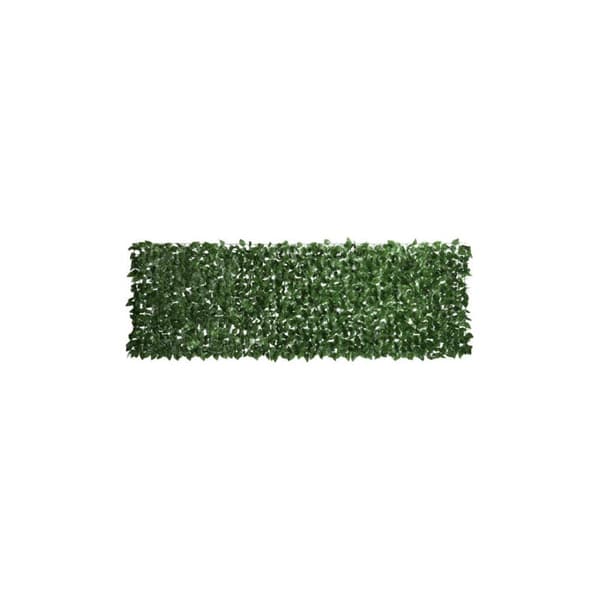 Artificial Hedge Privacy Screen Decorative Roll 3L x 1H m Realistic Beech Leaf UV-Resistant, Silk Leaves, Dark Green