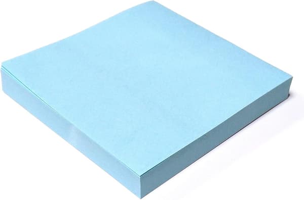 8 blokker notatblokker 76x76mm (3\" X 3\") 100 ark per blokk, memoblokk, selvklebende flyttbare lapper, blå