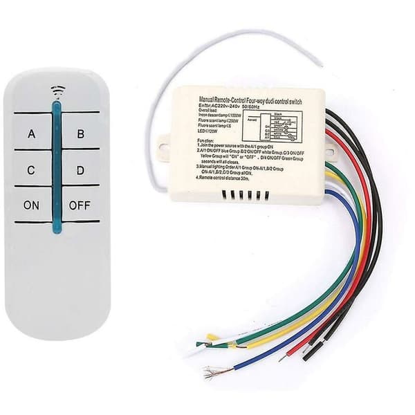 Way Wireless Remote Control Switch 220V Digital Wall Receiver Transmitter Module Remote Wall Switch+Transmitter Receiver for Lamps