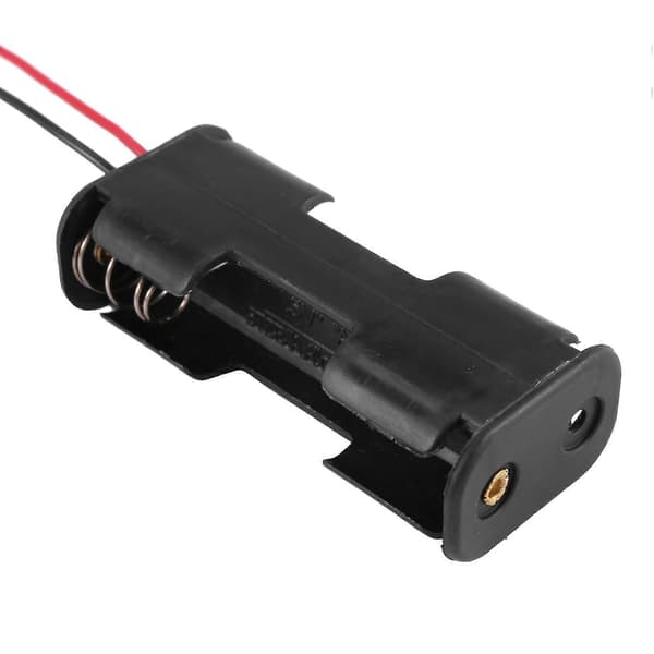 2 stk. dobbeltsidet åbningsramme 2 x 1,5V AA batteriholder sort