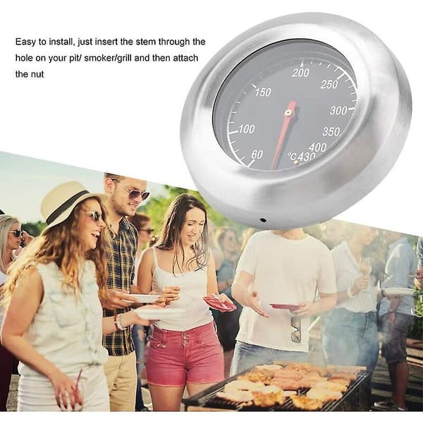 60~430 Rustfrit Stål Grill Termometer BBQ Grill Temperatur