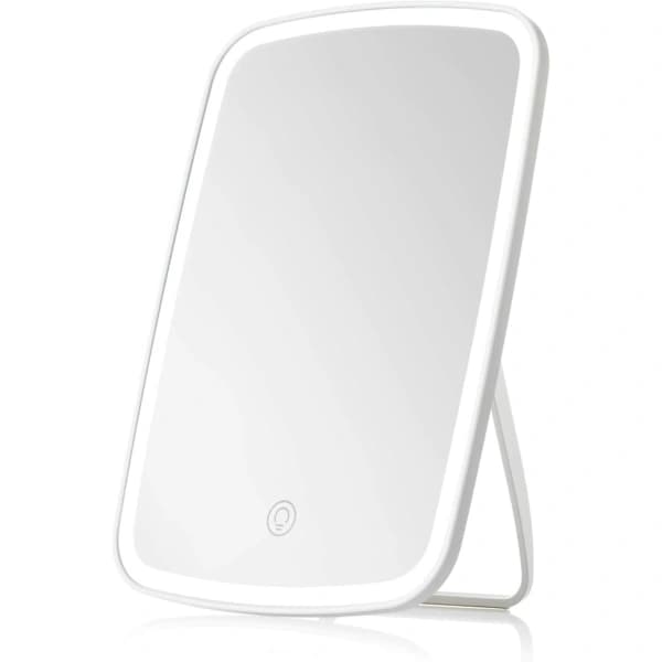 Makeup Mirror with Touch Screen, Vanity Mirror with LED, Adjustable Brightness, Portable, USB Rechargeable
