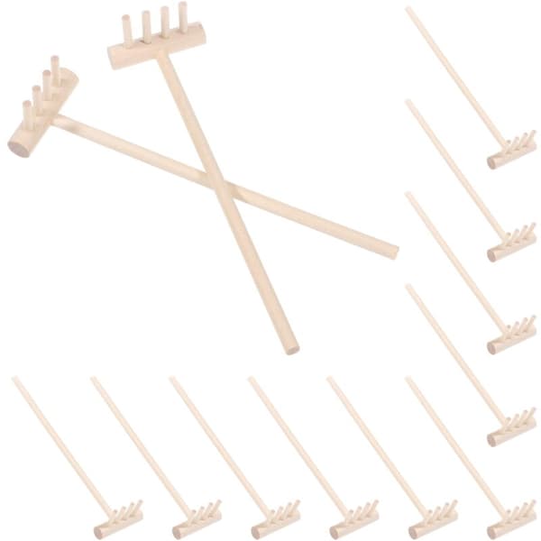12 Mini Zen Sand Rakes for Garden, Sandbox Table Tools, Office Decor