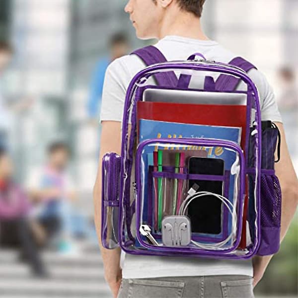 1 pc transparent backpack, heavy duty clear backpack