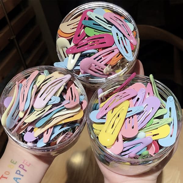 60 stk Macaron Hårspænder til Piger Hårspænder Tilfældige Farver