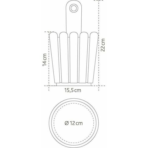 Mini Polypropylen Blomsterkasse 15cm - Hvit S'areern