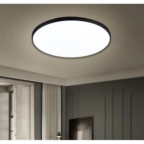 LE loftslampe 15W, LED loftslampe IP54 vandtæt, sort