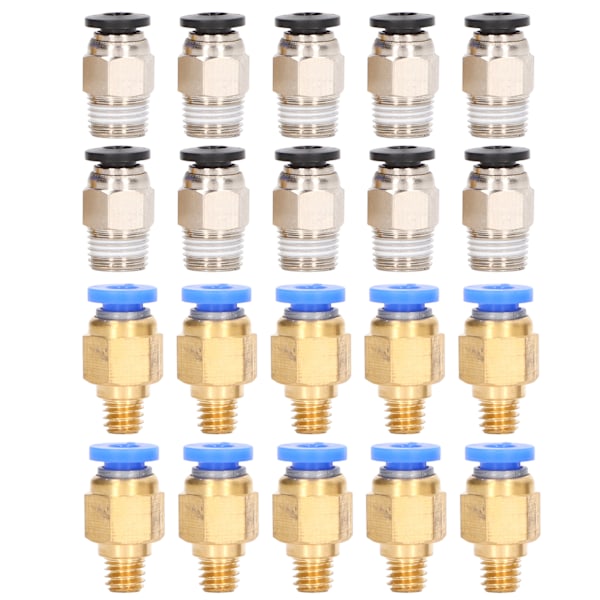 20-delars pneumatisk koppling PC4-M6 PC4-10 för 3D-skrivare, set för Creality Ender 3