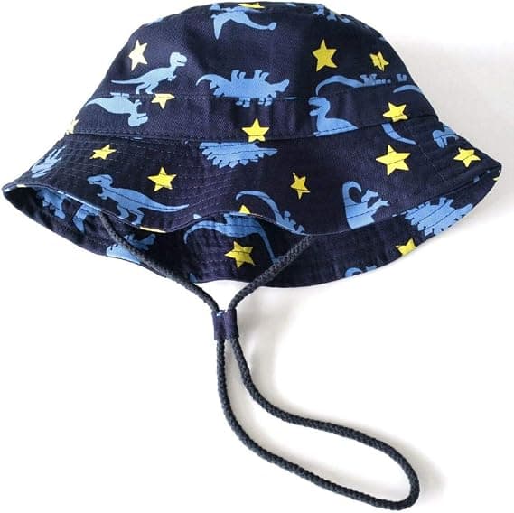 (Five Star Dinosaur) Solskjermhatt for Barn, Strandhatt i Bomull