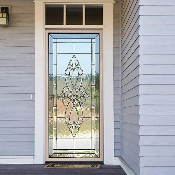 Modern konstglas 3D-dörrdekal (44x200cmx2st), skala