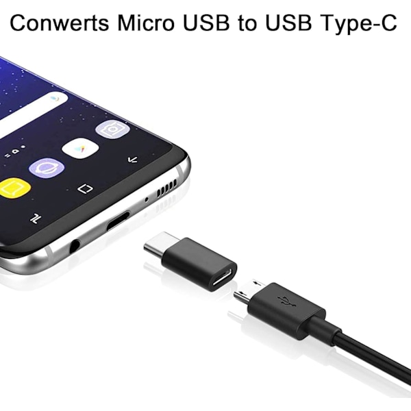 4 stk. USB C-adapter, USB C til Micro USB-adapter Type C hann til