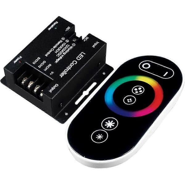 LED RF Remote Control RGB Controller for RGB Strip, 10A/Channel, DC12V/24V, Touch Panel Dimmer, Max 20m