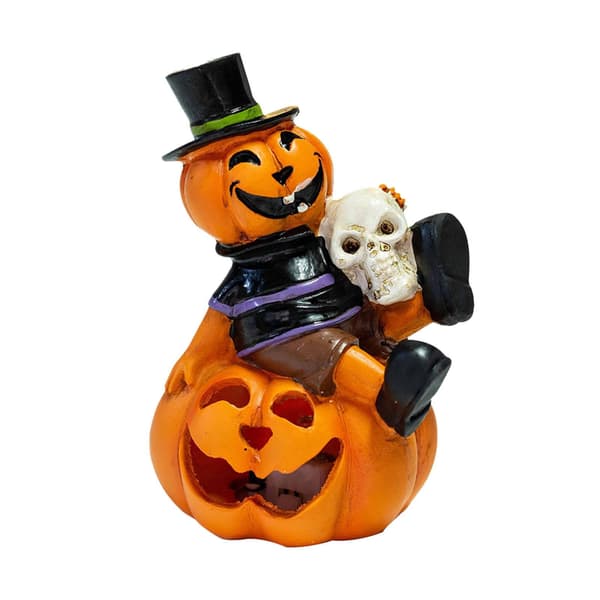Lyktformet græskar - Dødningehoved LED Græskar Statue Lygte Halloween Græskar Lygte LED Natlys, Græskar Tealight 2 2