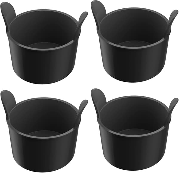 Ramekiner til Airfryer, Æggeforme til Airfryer, Sæt med 4 - Sort