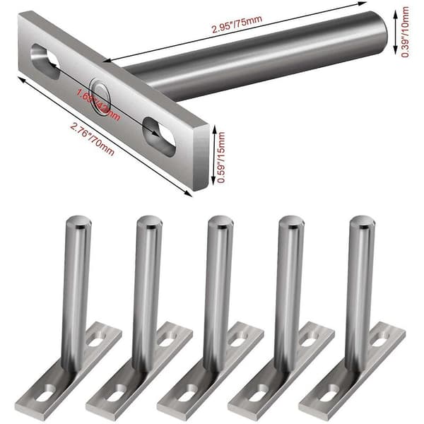 Metal Bracket for Floating Shelf, 3 Inch Concealed Mounting Bracket. Hidden Bracket for Wall Mounted Floating Shelf