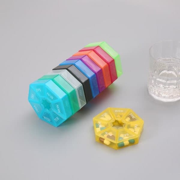 Pilleæske Medicin Pilleholder Pilleæske Sort Sort