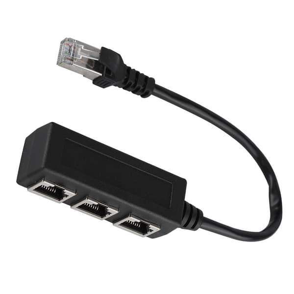 1 han til 3 hun Ethernet-forlængerkabel