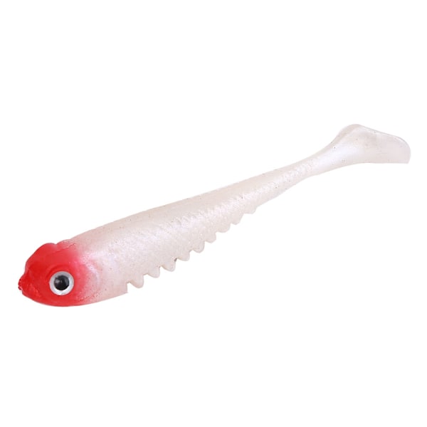 10 kpl Kalastusvieheet Elävät Pehmeät Vieheet 3D Silmät Kalastus Swimbait (Punainen)
