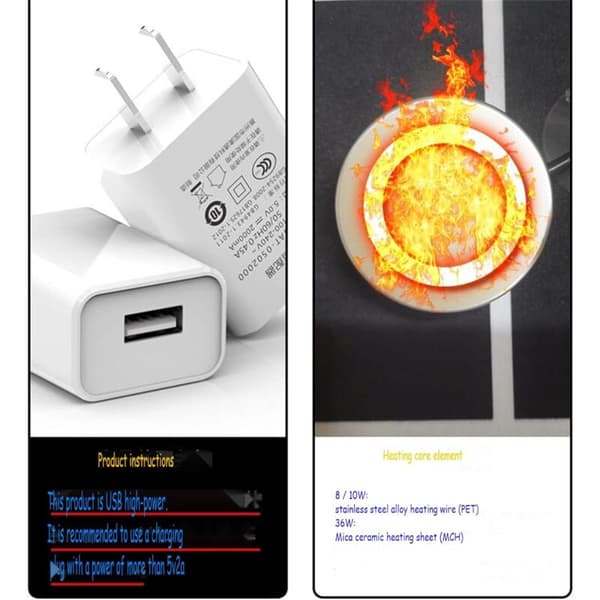 Mini USB Aquarium Heater 5V 10W, Automatic Constant Temperature, Waterproof & Durable, Compatible with Small Aquariums (Continuous Heating)