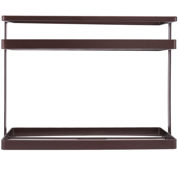 Kitchen Bathroom Wall Mounted 2 Tier Storage Organizer Storage Shelf Art Wall Shelf Multi-layer Spice Rack