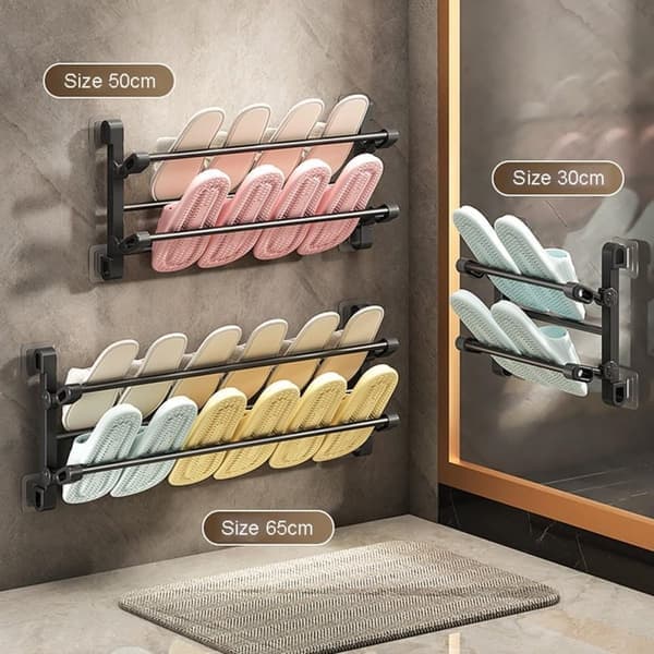 Shoe Cabinet Wall-Mounted Foldable Shoe Rack, 50x25.8x12cm, Space-Saving, No Drilling