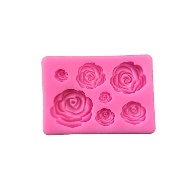 3 stk silikonbakeformer Mini Blomsterglasur Kakedekorasjon