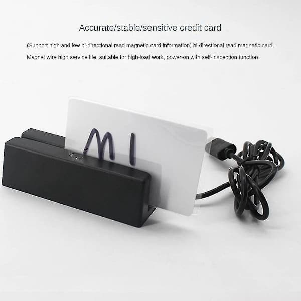 MSR90 USB Magnetic Card Reader for Magnetic Cards 3 Tracks Mini Swiper for USB PC