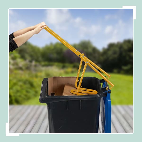 Manual Steel Trash Compactor for Bins - Reduce Waste Volume