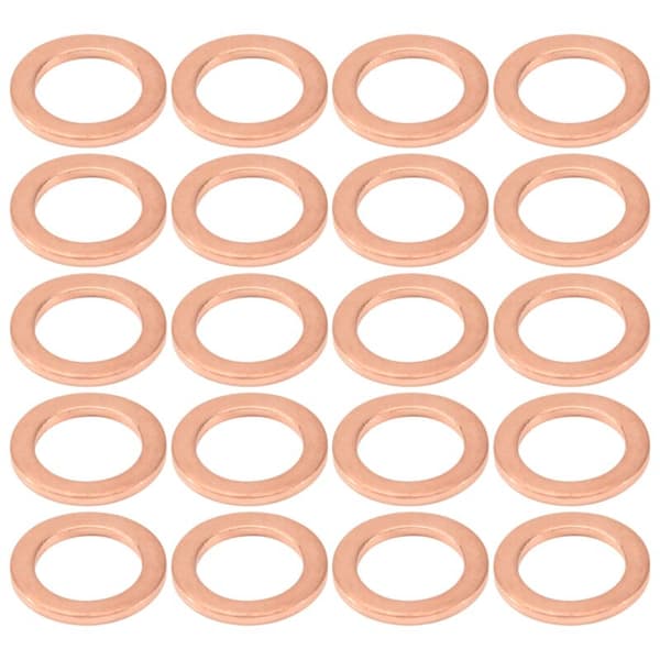 20 st 12mm x 18mm 1.5mm Kopparbricka Ringpackning