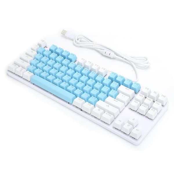 87 Keys Computer Keyboard Mixed Light Mechanical Computer Accessories for Desktop Laptop K100Style 1