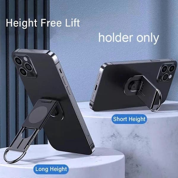 Magnetisk holder til telefoner og tablets, Legering 360° Roterbart Foldbart Løftbart Telefonstativ til Livestreaming