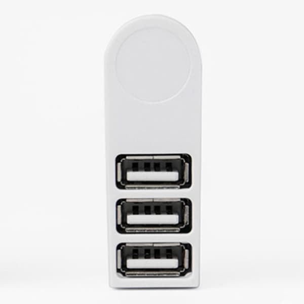 Super Speed USB 2.0 Hub Adapter 3 Porter Bærbar Hub Roterbar T-kortleser USB-disk