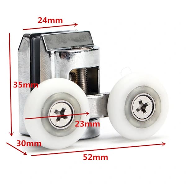 Dusjdørrull Dusj Skyvedørrull 23mm Erstatning B,A