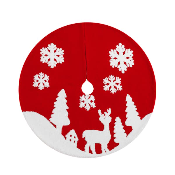 Jul Shu Bomull Jacquard Älg Granmatta Julgran