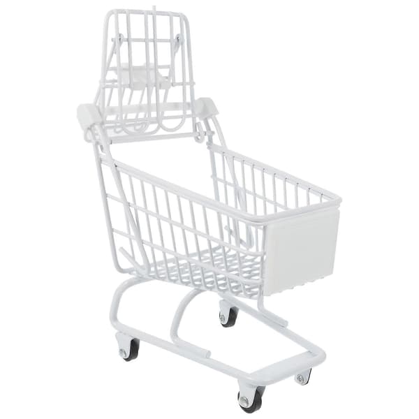 Mini handlekurv til dekorasjon Hvit Slitesterkt materiale