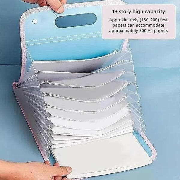 Practical and Beautiful Expanding File Organizer A4 File Holder for Paper Documents